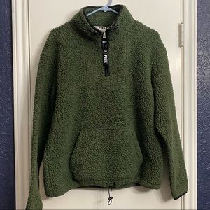 PINK Sherpa 1/4 Zip Pullover - Medium